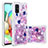 Custodia Silicone Cover Morbida Bling-Bling S04 per Samsung Galaxy A71 4G A715 Rosa Caldo