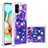 Custodia Silicone Cover Morbida Bling-Bling S04 per Samsung Galaxy A71 4G A715 Viola