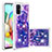 Custodia Silicone Cover Morbida Bling-Bling S04 per Samsung Galaxy A71 5G Viola