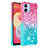 Custodia Silicone Cover Morbida Bling-Bling YB2 per Samsung Galaxy F04 Rosa