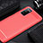 Custodia Silicone Cover Morbida Line per Huawei Honor V30 5G Rosso