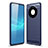 Custodia Silicone Cover Morbida Line per Huawei Mate 40 Pro Blu