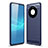 Custodia Silicone Cover Morbida Line per Huawei Mate 40 Pro+ Plus Blu