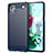 Custodia Silicone Cover Morbida Line per LG K92 5G Blu