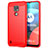 Custodia Silicone Cover Morbida Line per Motorola Moto E7 (2020) Rosso