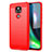 Custodia Silicone Cover Morbida Line per Motorola Moto E7 Plus Rosso