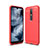 Custodia Silicone Cover Morbida Line per Nokia 4.2 Rosso