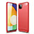 Custodia Silicone Cover Morbida Line per Samsung Galaxy A22 5G Rosso