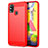 Custodia Silicone Cover Morbida Line per Samsung Galaxy M21s Rosso