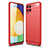 Custodia Silicone Cover Morbida Line per Samsung Galaxy M32 4G Rosso