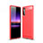 Custodia Silicone Cover Morbida Line per Sony Xperia 10 II Rosso