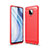 Custodia Silicone Cover Morbida Line per Xiaomi Redmi Note 9 Pro Max Rosso