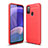 Custodia Silicone Cover Morbida Line WL1 per Samsung Galaxy M21 Rosso