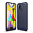 Custodia Silicone Cover Morbida Line WL1 per Samsung Galaxy M21s Blu