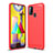 Custodia Silicone Cover Morbida Line WL1 per Samsung Galaxy M31 Rosso