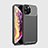 Custodia Silicone Cover Morbida Spigato per Apple iPhone 11 Pro Max Nero