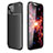 Custodia Silicone Cover Morbida Spigato per Apple iPhone 13 Mini Nero