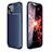 Custodia Silicone Cover Morbida Spigato per Apple iPhone 14 Plus Blu