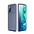 Custodia Silicone Cover Morbida Spigato per Huawei Honor V30 5G Blu