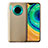 Custodia Silicone Cover Morbida Spigato per Huawei Mate 30 5G Oro