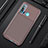 Custodia Silicone Cover Morbida Spigato per Huawei P20 Lite (2019) Marrone