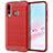 Custodia Silicone Cover Morbida Spigato per Huawei P30 Lite Rosso