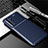 Custodia Silicone Cover Morbida Spigato per Huawei P40 Lite 5G Blu