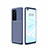 Custodia Silicone Cover Morbida Spigato per Huawei P40 Pro Blu