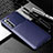 Custodia Silicone Cover Morbida Spigato per Motorola Moto Edge Blu