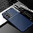 Custodia Silicone Cover Morbida Spigato per Motorola Moto Edge Lite 5G Blu