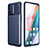 Custodia Silicone Cover Morbida Spigato per Oppo Find X3 Pro 5G Blu