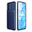 Custodia Silicone Cover Morbida Spigato per Oppo Reno6 5G Blu