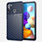 Custodia Silicone Cover Morbida Spigato per Samsung Galaxy A21 Blu