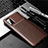 Custodia Silicone Cover Morbida Spigato per Samsung Galaxy A41 Marrone