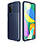 Custodia Silicone Cover Morbida Spigato per Samsung Galaxy F52 5G Blu