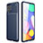 Custodia Silicone Cover Morbida Spigato per Samsung Galaxy F62 5G Blu