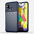 Custodia Silicone Cover Morbida Spigato per Samsung Galaxy M21s Blu