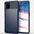 Custodia Silicone Cover Morbida Spigato per Samsung Galaxy Note 10 Lite Blu