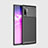 Custodia Silicone Cover Morbida Spigato per Samsung Galaxy Note 10 Plus 5G Nero