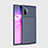 Custodia Silicone Cover Morbida Spigato per Samsung Galaxy Note 10 Plus Blu