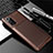 Custodia Silicone Cover Morbida Spigato per Samsung Galaxy Note 20 Ultra 5G Marrone