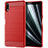 Custodia Silicone Cover Morbida Spigato per Sony Xperia L3 Rosso