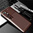 Custodia Silicone Cover Morbida Spigato per Xiaomi Mi 10 Ultra Marrone