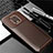 Custodia Silicone Cover Morbida Spigato per Xiaomi Redmi 10X Pro 5G Marrone