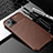 Custodia Silicone Cover Morbida Spigato S01 per Apple iPhone 14 Marrone