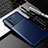 Custodia Silicone Cover Morbida Spigato S01 per Oppo Reno6 Pro+ Plus 5G Blu