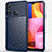 Custodia Silicone Cover Morbida Spigato S01 per Samsung Galaxy A20s Blu