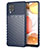 Custodia Silicone Cover Morbida Spigato S01 per Samsung Galaxy A42 5G Blu