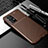 Custodia Silicone Cover Morbida Spigato S01 per Samsung Galaxy A72 5G Marrone