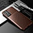 Custodia Silicone Cover Morbida Spigato S01 per Samsung Galaxy A82 5G Marrone